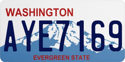 WA license plate AYE7169