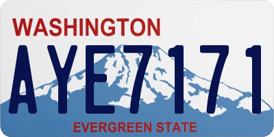 WA license plate AYE7171