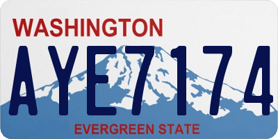 WA license plate AYE7174