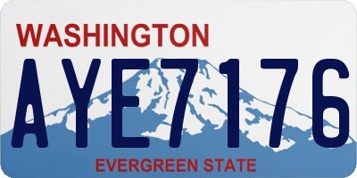 WA license plate AYE7176