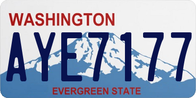 WA license plate AYE7177