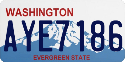WA license plate AYE7186