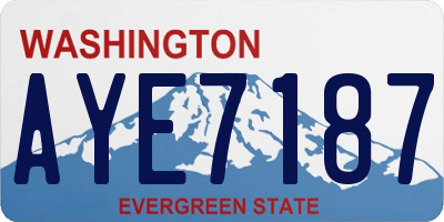 WA license plate AYE7187
