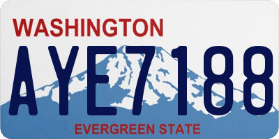 WA license plate AYE7188
