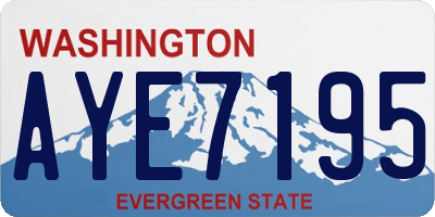 WA license plate AYE7195