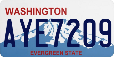 WA license plate AYE7209