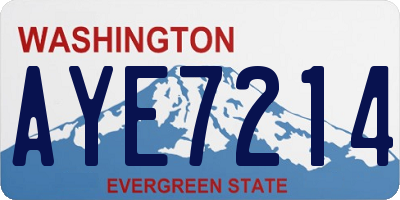 WA license plate AYE7214