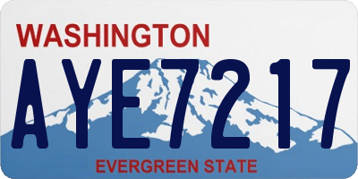 WA license plate AYE7217