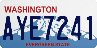 WA license plate AYE7241