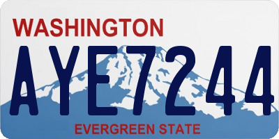 WA license plate AYE7244