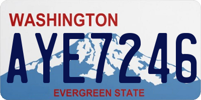 WA license plate AYE7246