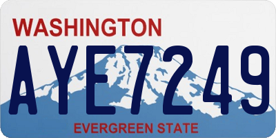 WA license plate AYE7249
