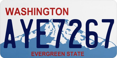 WA license plate AYE7267