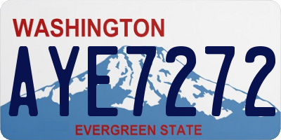 WA license plate AYE7272
