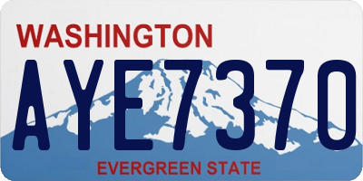 WA license plate AYE7370