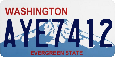 WA license plate AYE7412