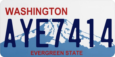 WA license plate AYE7414