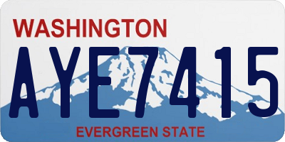 WA license plate AYE7415