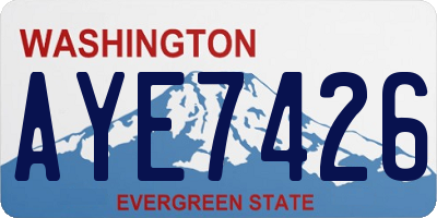 WA license plate AYE7426