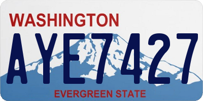 WA license plate AYE7427