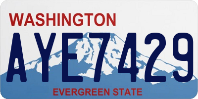 WA license plate AYE7429