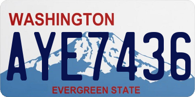 WA license plate AYE7436