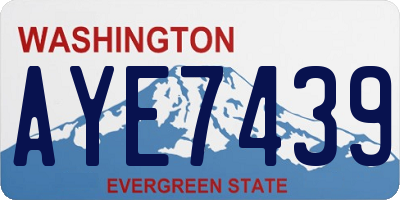 WA license plate AYE7439