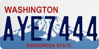 WA license plate AYE7444