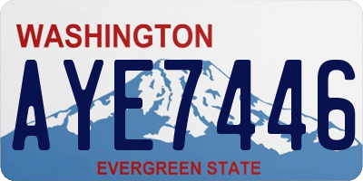 WA license plate AYE7446
