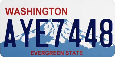 WA license plate AYE7448