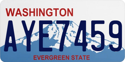 WA license plate AYE7459