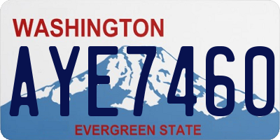 WA license plate AYE7460