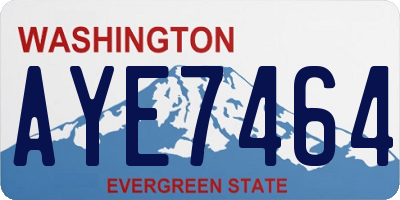 WA license plate AYE7464