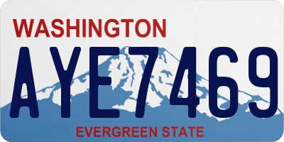 WA license plate AYE7469