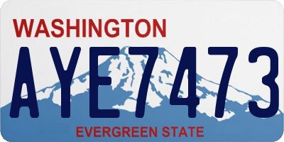 WA license plate AYE7473