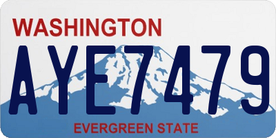 WA license plate AYE7479