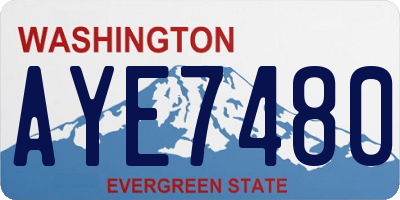WA license plate AYE7480