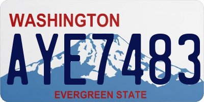 WA license plate AYE7483