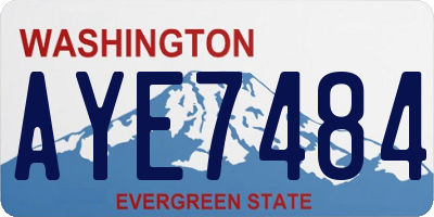 WA license plate AYE7484