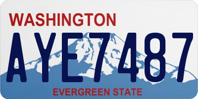 WA license plate AYE7487