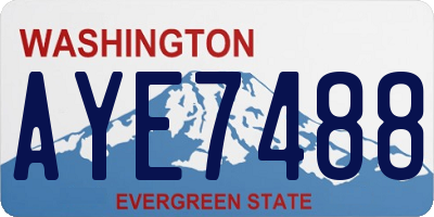 WA license plate AYE7488