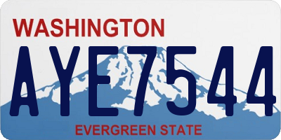 WA license plate AYE7544
