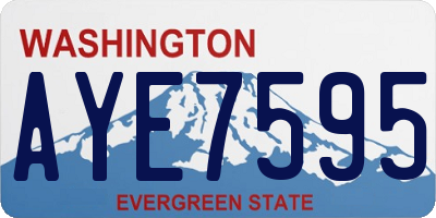 WA license plate AYE7595