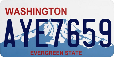 WA license plate AYE7659