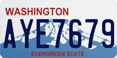 WA license plate AYE7679