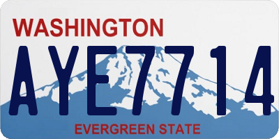 WA license plate AYE7714