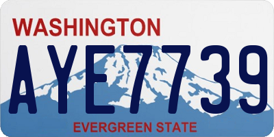 WA license plate AYE7739