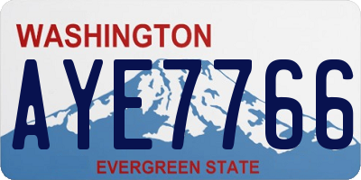 WA license plate AYE7766