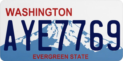 WA license plate AYE7769
