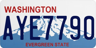 WA license plate AYE7790